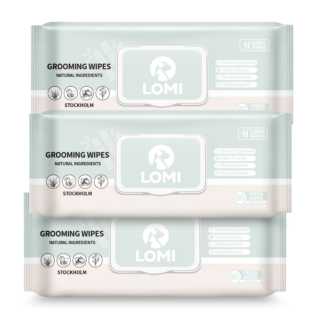 Aloe Vera & Kamomill Våtservetter – 100% Bambu för Hund & Katt