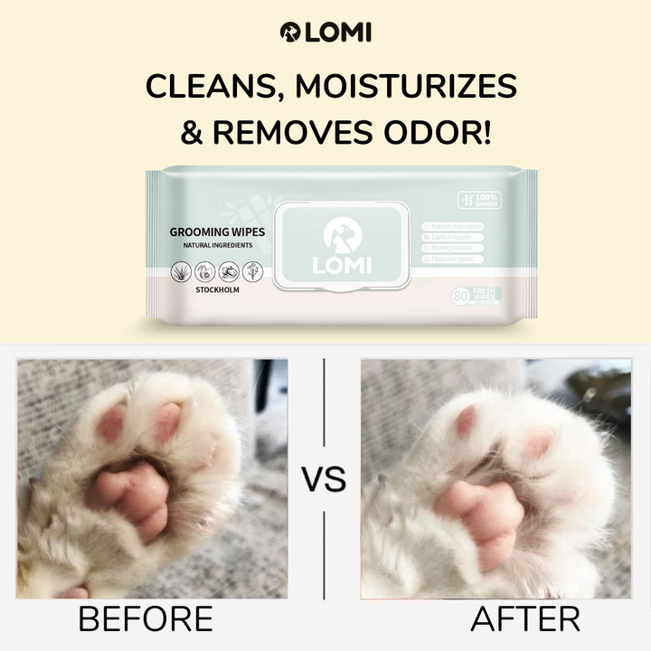 Aloe Vera & Kamomill Våtservetter – 100% Bambu för Hund & Katt