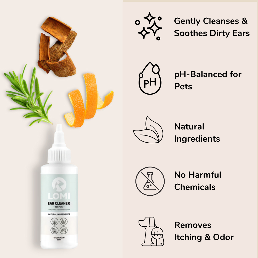 Naturlig öronrengöring för hund och katt 60ml - (felmarkerat datum, giltig 2026.08)