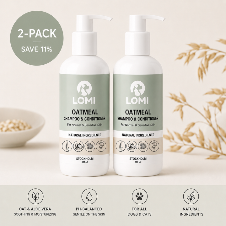 Schampo & balsam för hund & katt – Havre & Aloe Vera, pH-balanserad