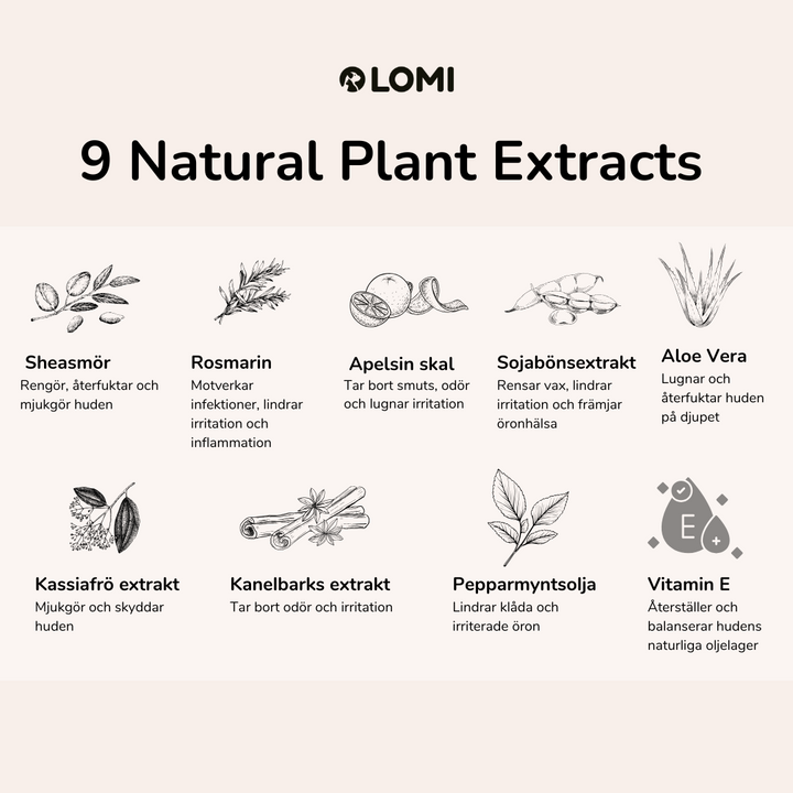 Naturlig öronrengöring för hund och katt 60ml - (felmarkerat datum, giltig 2026.08)