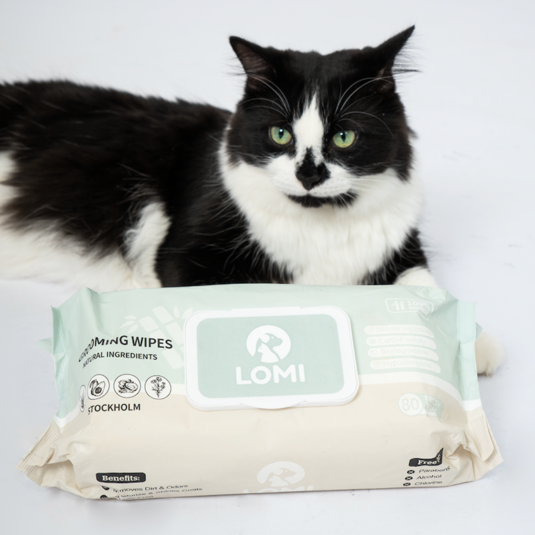 Aloe Vera & Kamomill Våtservetter – 100% Bambu för Hund & Katt