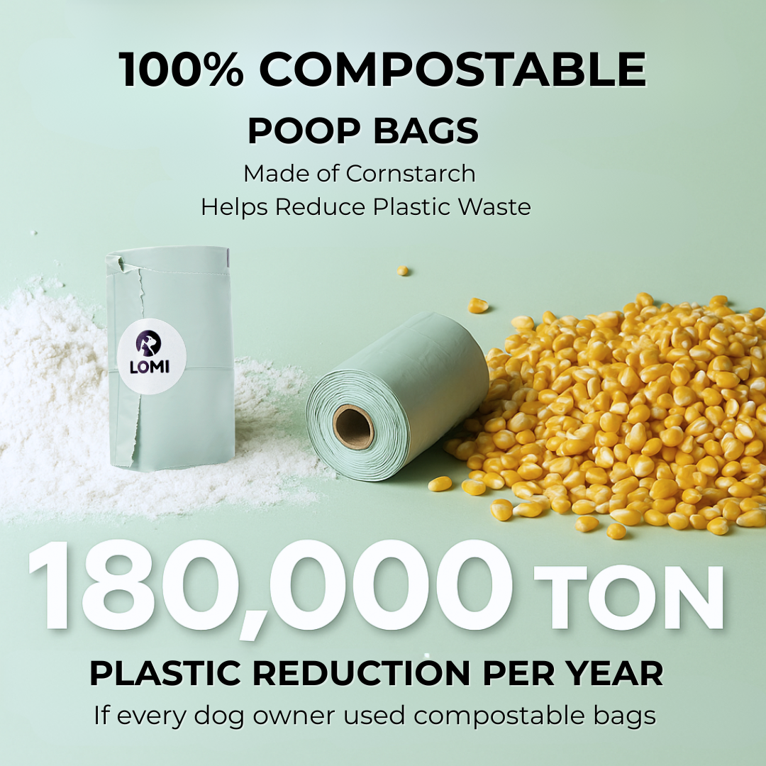100% Komposterbara hundbajspåsar