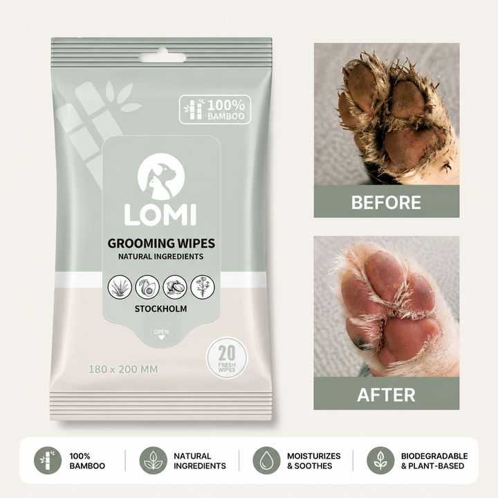 Våtservetter Hund & Katt – 100% Bambu (Kamomill & Aloe Vera)